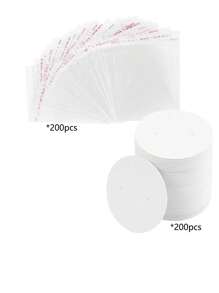 100/200/300pcs Earring Display Card Packaging - White - View 11