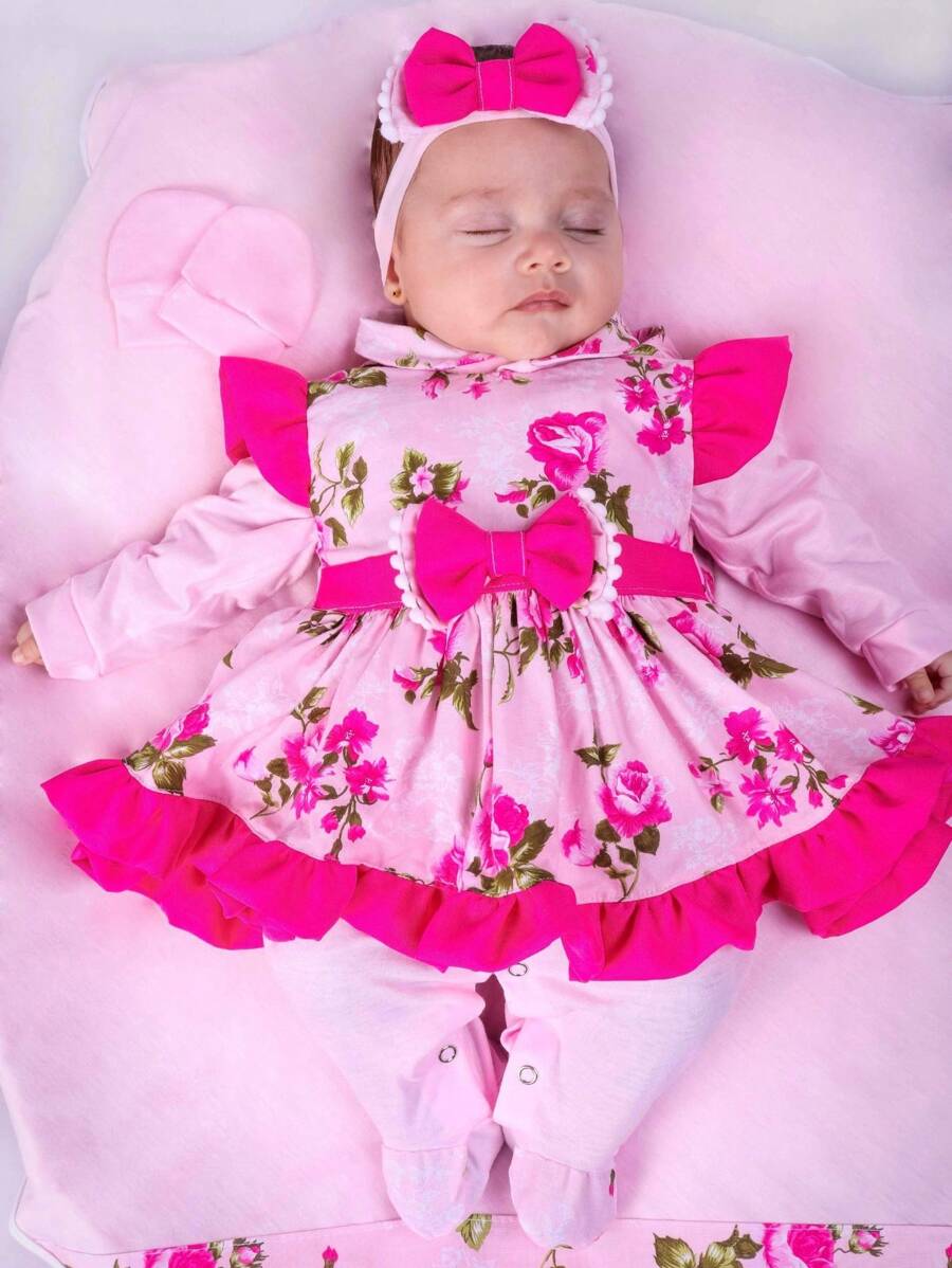 Baby Girls Rompers - Hot Pink - View 1