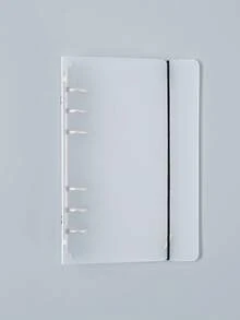 1件透明霧面a4 / A5零件夾帶30 / 6孔。仿石砂質感可拆卸外殼收納夾的零件式筆記本。塑料透明零件式筆記本可配備更厚的替換芯及掛繩。 - 無色 - 查看 9