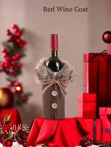 1入組高檔聖誕酒瓶套, 餐廳裝飾道具, 歐美風格酒袋