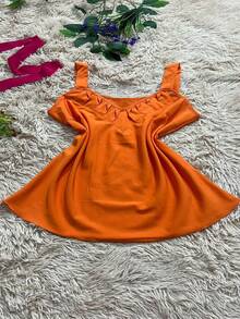 Women Tank Tops & Camis - Orange - View 1