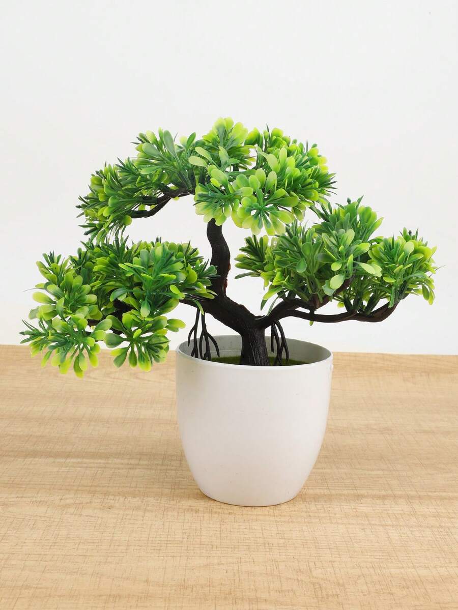 1 件人造靈芝蘑菇盆景盆栽,客廳創意迷你綠化裝飾,辦公桌,免水,綠色 - 綠色 - 查看 1