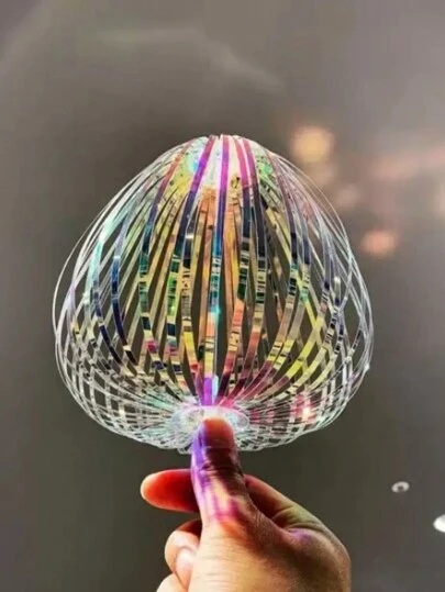 1 件彩虹旋转棒 - 魔术派对泡泡花 - 小铃铛旋转和眩晕 - 圣诞节感恩节小礼物 - 有趣的派对礼物、魔术、Sime、魔术棒、注意力缺陷多动障碍、泡泡、彩虹派对
