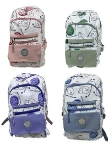 Mochila com desenho animado, bolsa escolar de lazer para menina, bolsa para laptops