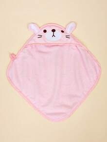 1pc Pink Pet Bath Towel - Baby Pink - View 3