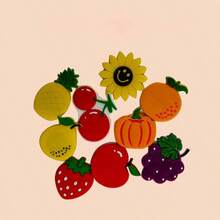 6pcs Random Style Cartoon Fridge Magnets Soft Pvc & Magnetic Stickers, Decorative Alphabet & Mini Fruit Design - Multicolor - View 6