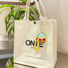 1pc Cartoon Dragon Keychain Cute Doll Couple Keyring For Car/backpack/keys, Perfect Gift - Multicolor - View 5