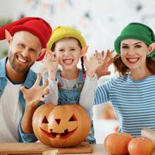 2入組小矮人帽子小矮人服裝帽聖誕有趣童話服裝派對帽子成人和兒童均適用 - 紅色+綠色 - 查看 8