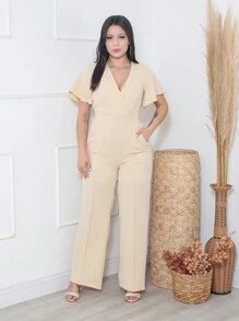 Women Jumpsuits - Beige - View 4