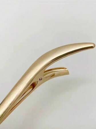 1 pieza Pinza para el cabello con forma de caimán de color dorado, pinza de metal con forma de S elegante para mujeres, para peinados diarios, sujetar coletas o cabello largo, accesorio decorativo para el cabello, tocado dorado, pasadores, pinzas para el cabello, accesorios escolares