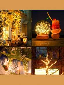 1 件 110 英尺 300led 太阳能供电仙女灯铜线灯串防水，是花园、树木、露台、圣诞节和派对的理想装饰，适用于小路、庭院、露台的户外花园照明