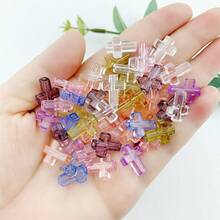 50 cái Nhựa trong suốt Vượt qua Hình dạng Hạt Để làm đồ trang sức DIY , Màu sắc Ngẫu nhiên - Nhiều màu - Xem 5