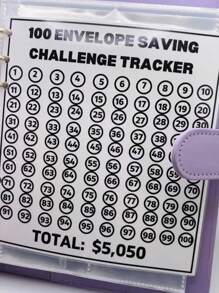 100 個信封省錢挑戰活頁夾,帶信封的有趣儲蓄挑戰書,帶現金信封的預算規劃書,100 個信封挑戰活頁夾,100 個信封省錢挑戰活頁夾,省錢活頁夾| 100 個信封省錢挑戰活頁夾預算活頁夾|帶信封的儲蓄挑戰書,100 天信封挑戰套件。 - 紫色 - 查看 5