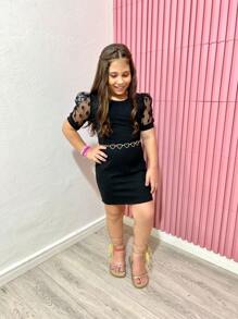 isa cintra Young Girls Dresses - Black - View 2