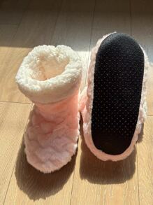 Winter Couple Slipper Socks With Thickened Anti-Skid Sole, Indoor Bedroom Silent Slippers House Shoes