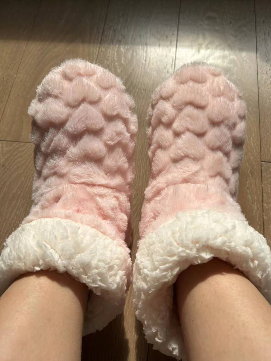 Winter Couple Slipper Socks With Thickened Anti-Skid Sole, Indoor Bedroom Silent Slippers House Shoes