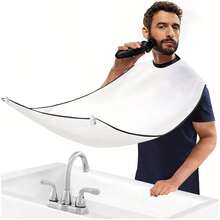 Men's Beard Shaving & Haircutting Bib Apron - White - View 4