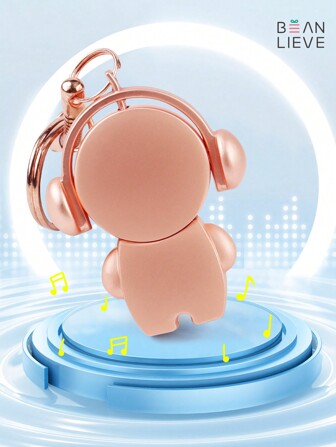 1pc Cartoon Figure Shaped Gold Metal Usb Flash Drive