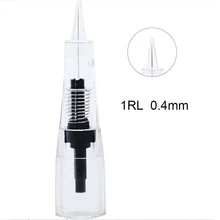 Aguja De Tatuaje Semipermanente Desechable, 10 Uds., Rl0.40mm, Para Máquina De Tatuaje - Blanco y Negro - Ver 1