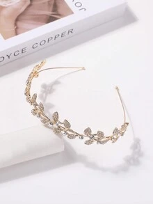 1 Pieza Diadema De Diamantes De Imitación Estilo Princesa A La Moda Para Niñas - Dorado - Ver 2