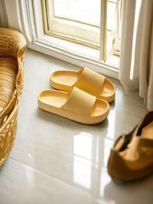 1pair Yellow Four Season Slippers - Yellow - View 5