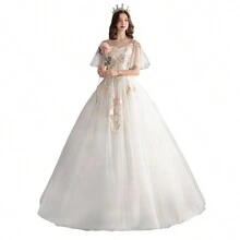 Vestido De Quinceañera Elegante Color Blanco - Blanco - Ver 1