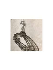 1pack/5pcs Luxury Transparent Thickened Clothes Hanger For Home Use - Silver - View 5