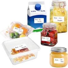 1000 cái/cuộn Có thể tháo rời Trống Tủ đông Nhãn Với Không thấm nước & Chống dầu Hiệu suất , Được trang bị Với , Đối với Đồ trang trí Của Món ăn Hộp đựng , Đồ hộp , Đồ dao Phòng ( Mỗi Kích thước : 2cm X 3cm ) - trắng - Xem 5