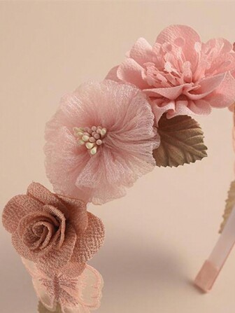 1件装女童新款花朵发箍，甜美可爱，2026新年款