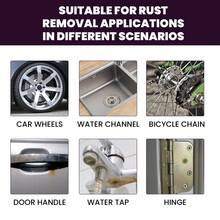 1pc 120ml Car Rust Remover Car Paint Tire Rust Cleaner Degreaser Brightener Rust Remover Converter - Black - View 4