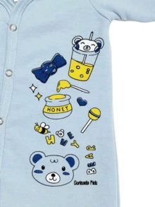 Baby Boys Bodysuits - Màu xanh lam - Xem 3