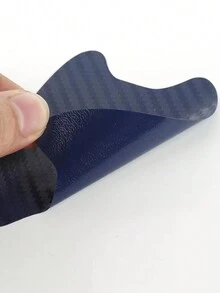 4pcs Blue Carbon Fiber Car Door Handle Protection Stickers - Blue - View 4