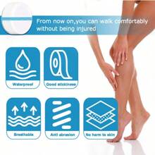 10pcs Invisible Transparent Adhesive High Elasticity Leg, Knee And Calf Protecting Patches, Anti-Friction Patches For Thighs And Legs
