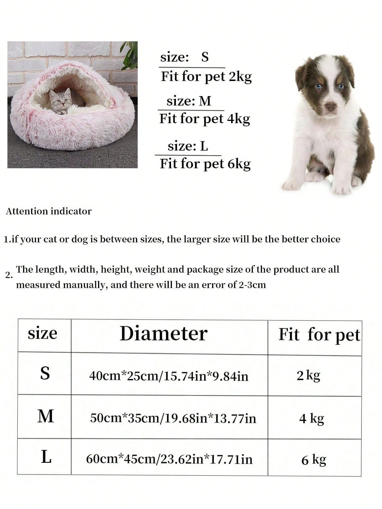 Niche Douillette Chauffante Pour Chat - Lit Fermé En Peluche Pour Chaton, Lapin, Petit Animal - Intérieur Salon Chambre - 6
