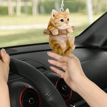 Car Rearview Mirror 3d Cat Hanging Pendant Baby Room Decoration Animal Shape Ornaments Home Decor Backpack Accessories L5 - Multicolor - View 5