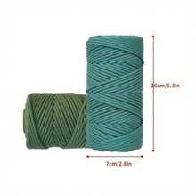 3mm Macrame Cord 109 Yards - 3mm Soft Macrame Rope Perfect for Knots - Macrame Supplies for Wall Hangers & Boho Decorations - Macrame String - Blue - View 3