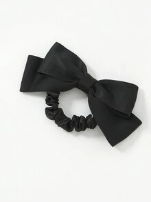2pcs Bowknot Hair Ties - Black - View 3