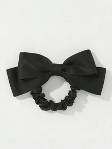 2pcs Bowknot Hair Ties - Black - View 2