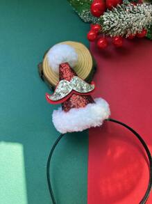 1 chiếc phụ kiện tóc dự tiệc Giáng sinh: Mũ ông già Noel, Băng đô len. - Nhiều màu - Xem 6