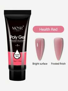 1入組15g聚脂凝膠美甲，用於指甲延伸，固體且快速乾燥的水晶凝膠，適用於母親節禮物 - 紅色 - 查看 2