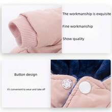 1件冬季加厚寵物衣服,適用於狗和貓,泰迪,比熊等 - 綠色 - 查看 6