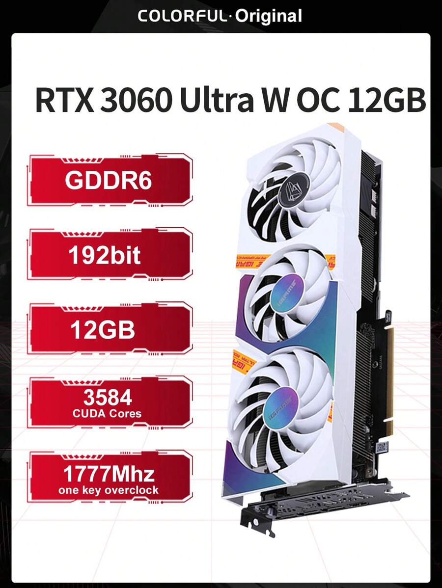 COLORFUL COLORFUL iGame Series GeForce RTX 3060 Ultra W OC 12GB NVIDIA ...