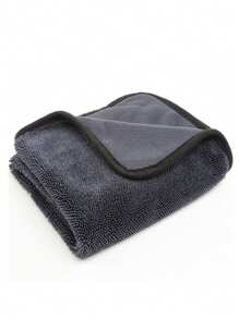 柔軟吸水汽車清潔毛巾,纖維擦拭布可用於洗潔和磨光,40x40cm - 深灰色 - 查看 8