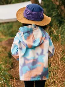 防水透气户外服装，女孩保暖内衬保暖夹克，适合秋冬季日常穿着 - 紫色 - 查看 2