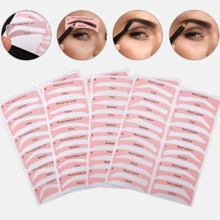 眉型繪畫模板套裝,包括眉形整形器、眉形模板、眉形模板、修容剪,方便易用,提供24種眉型可供選擇 - 淺粉色 - 查看 2