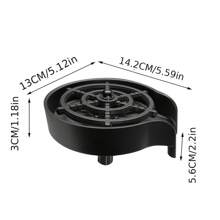 1pc Glass Rinser For Kitchen Sink Automatic Cup Rinser Bar Glass Rinser Bottle Washer Glass Cleaner Quick Rinser For Baby Bottle High-Pressure Metal Sprayer Faucet Accessories - Black - View 5