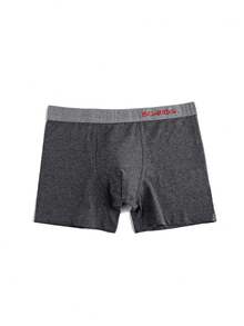 3pcs/Set Men's Breathable Boxer Briefs With Comfortable Letter Weave Band, Family Pack - Multicolor - View 8