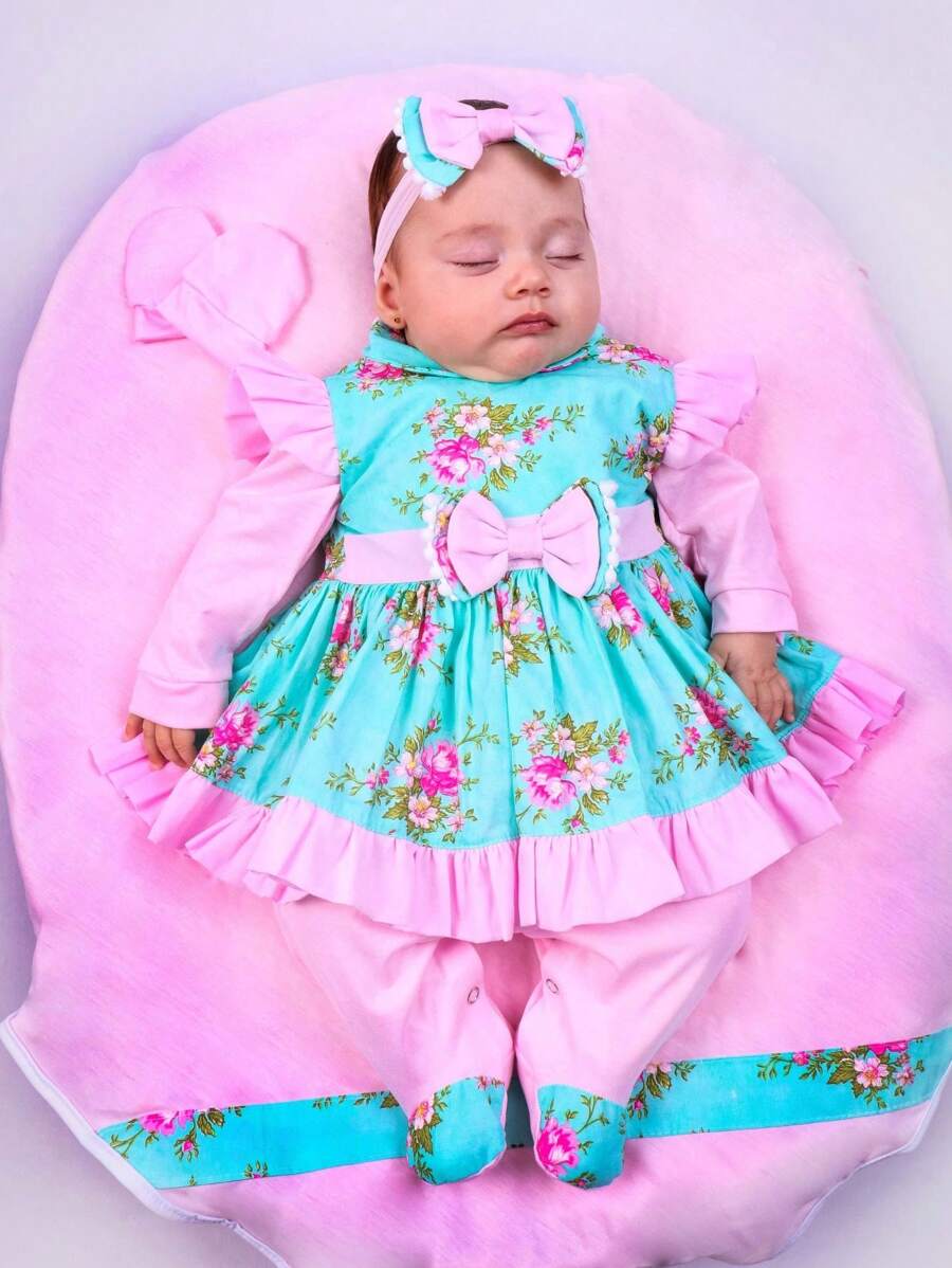 Baby Girls Rompers - Baby Pink - View 1
