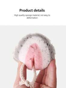 1 件装 3 层沐浴海绵，成人沐浴淋浴海绵，用于起泡，成人沐浴刷海绵网 - 粉色 - 查看 8