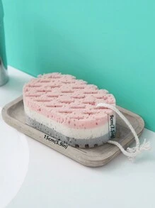 1 件装 3 层沐浴海绵，成人沐浴淋浴海绵，用于起泡，成人沐浴刷海绵网 - 粉色 - 查看 3